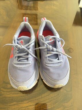 Under Armour Kids Lavender Sneakers with Coral Accents